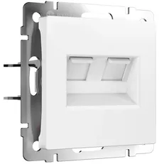 Изображение Розетка двойная Ethernet RJ-45 (белый матовый) W1181161